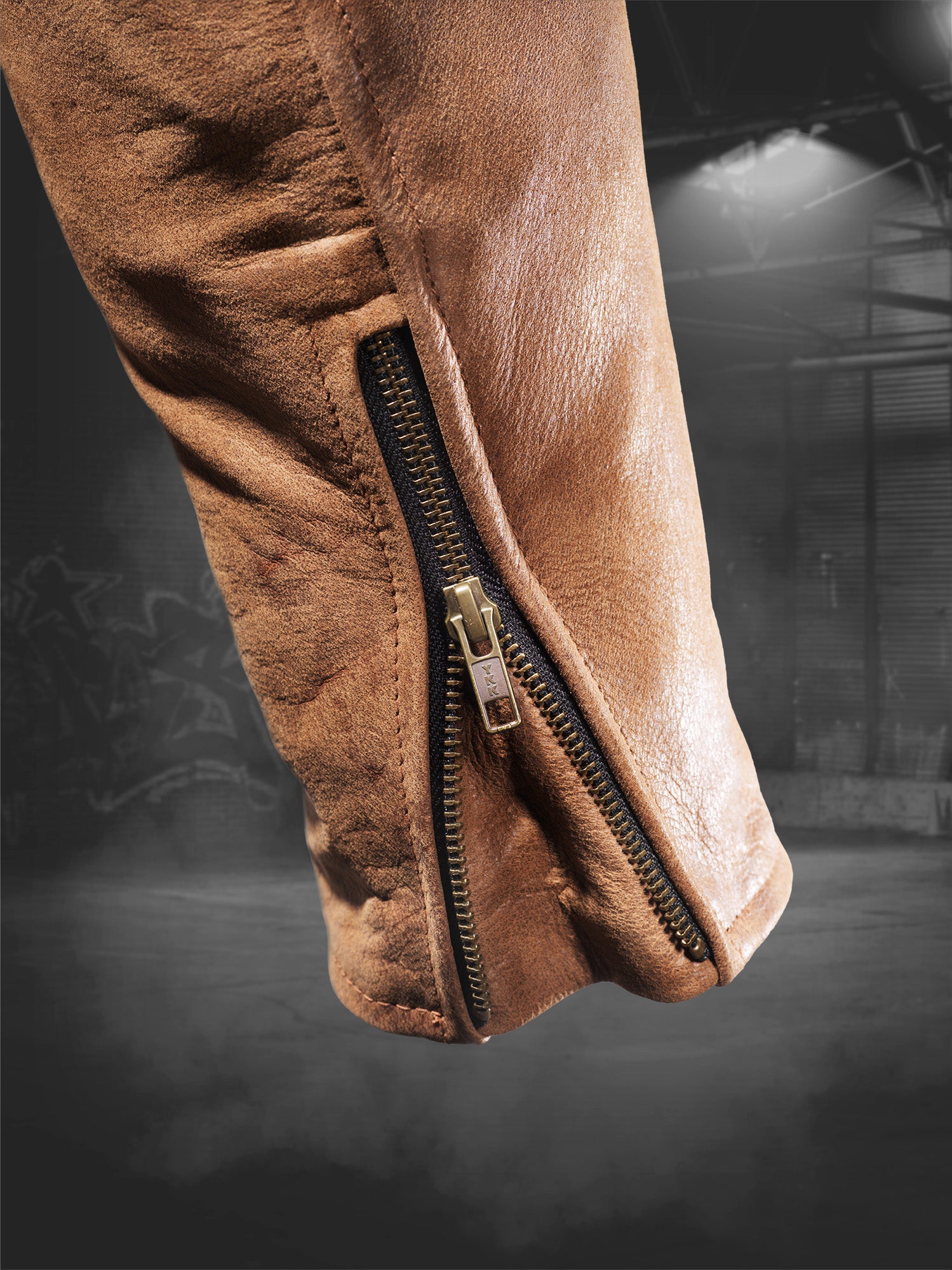 Classic Motorcycle Jacket with YKK zipper