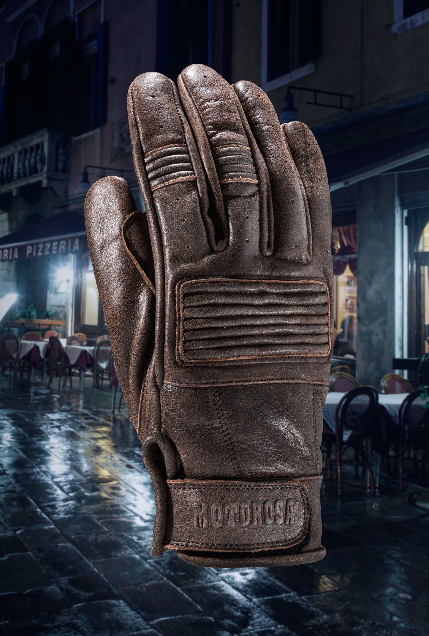 Brown Triton Motorcycle Vintage Gloves