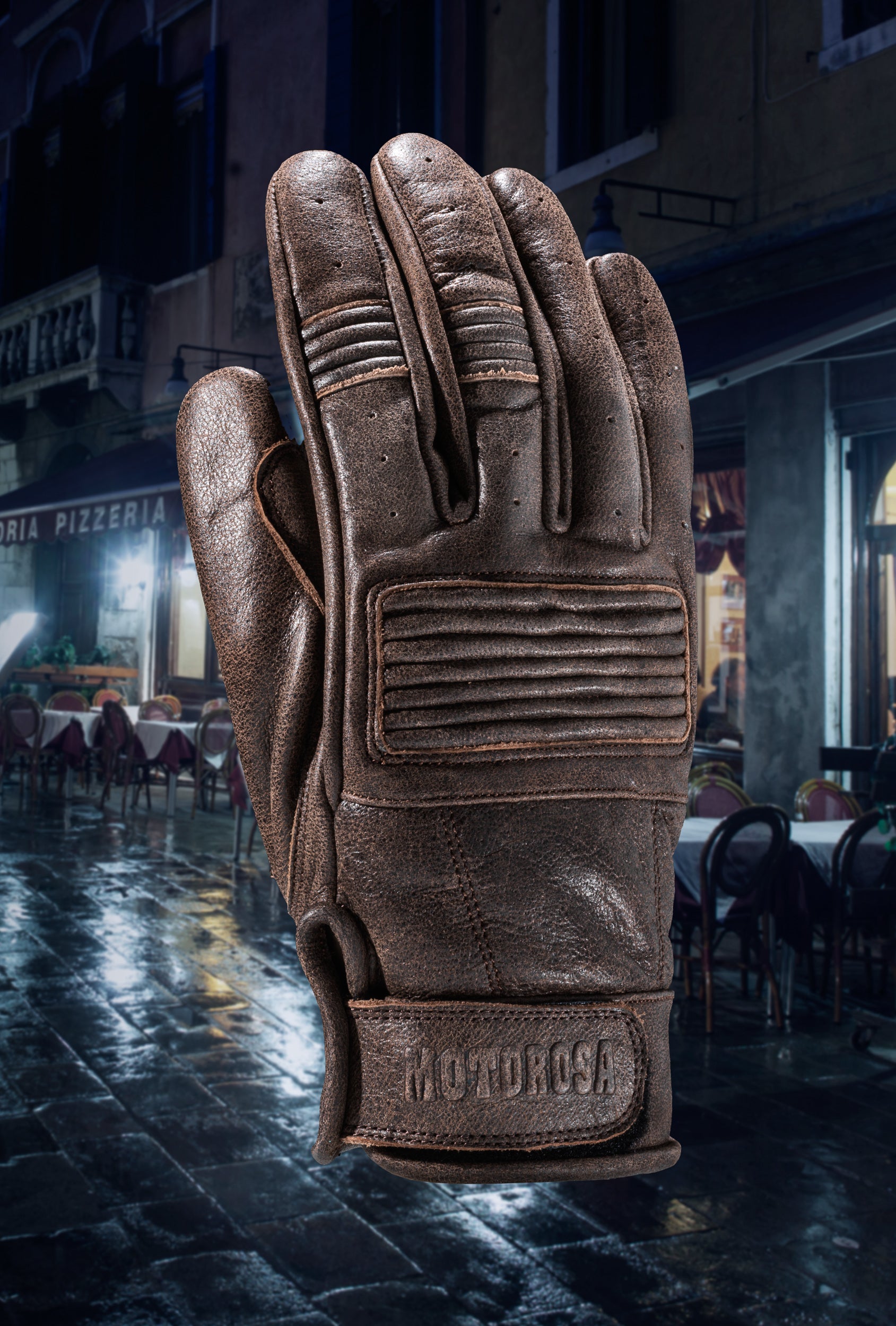 Brown Triton Motorcycle Vintage Gloves