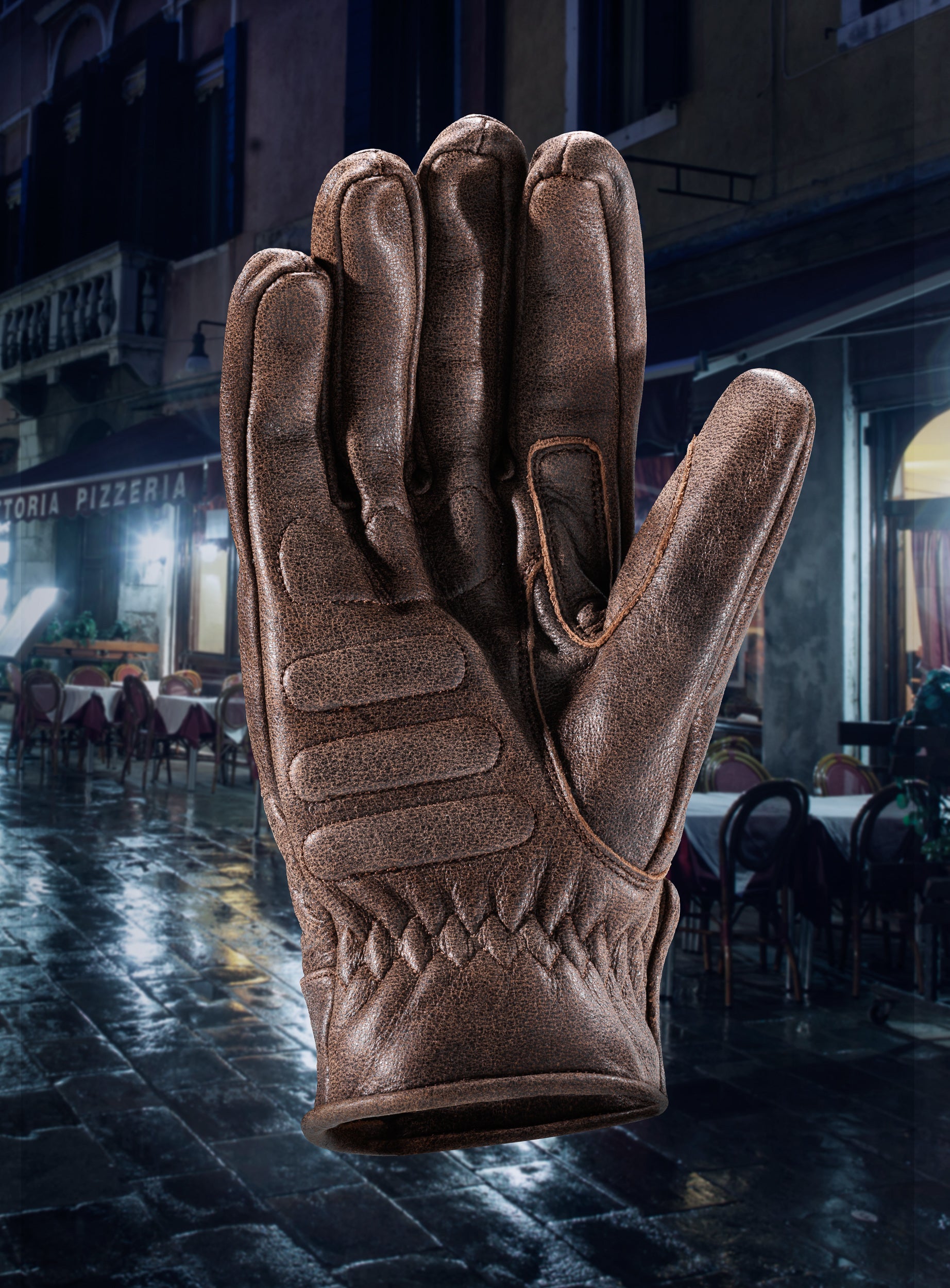 Brown Triton Motorcycle Vintage Gloves